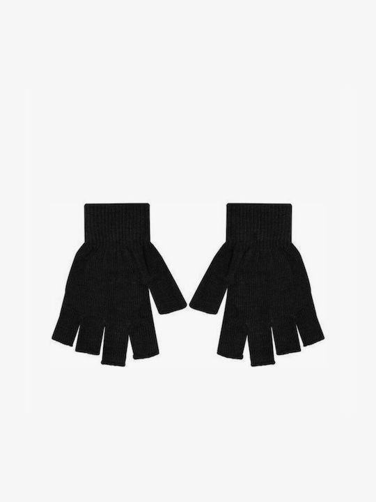 Sequoia Μαύρα Γυναικεία Πλεκτά Γάντια με Κομμένα Δάχτυλα