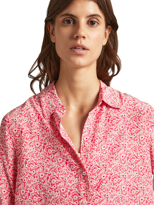 Pepe Jeans Women's Long Sleeve Shirt Red