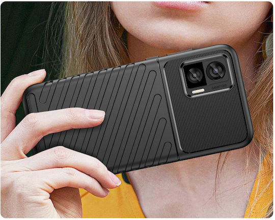 Erbord Umschlag Rückseite Silikon Schwarz (Motorola Edge 30 Neo 5G)