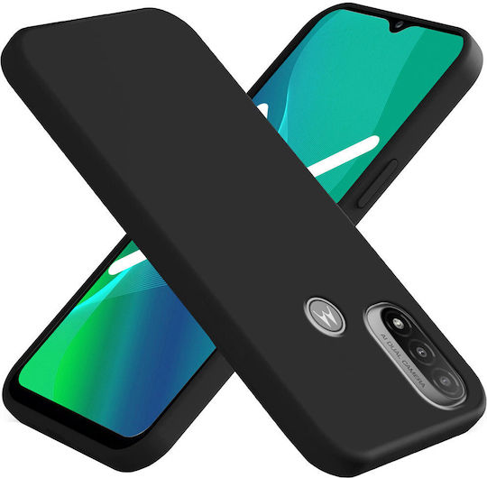 Erbord Back Cover Σιλικόνης Μαύρο (Moto E40)