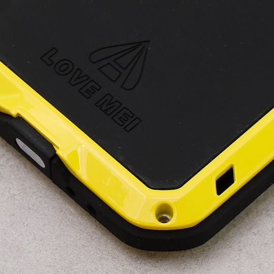 Love Mei Back Cover Μεταλλικό Κίτρινο (iPhone 12 / 12 Pro)