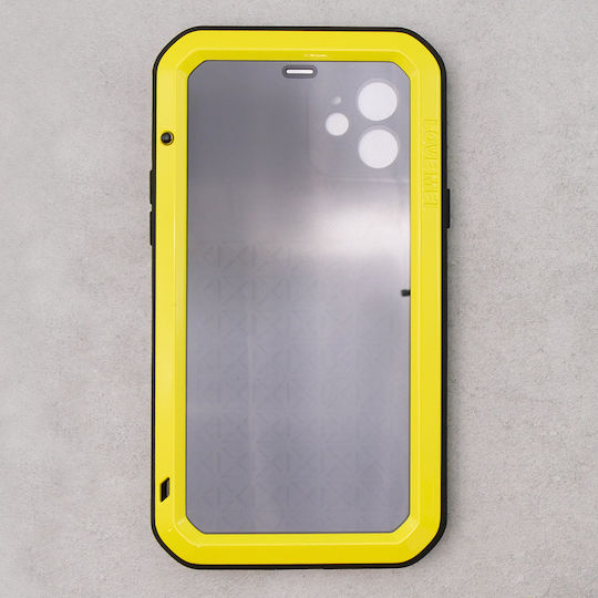 Love Mei Back Cover Μεταλλικό Κίτρινο (iPhone 12 / 12 Pro)
