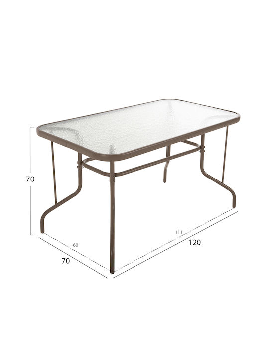Tisch Stabil Champagne 120x70x71cm