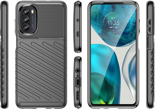 Erbord Back Cover Σιλικόνης Μαύρο (Moto G52)