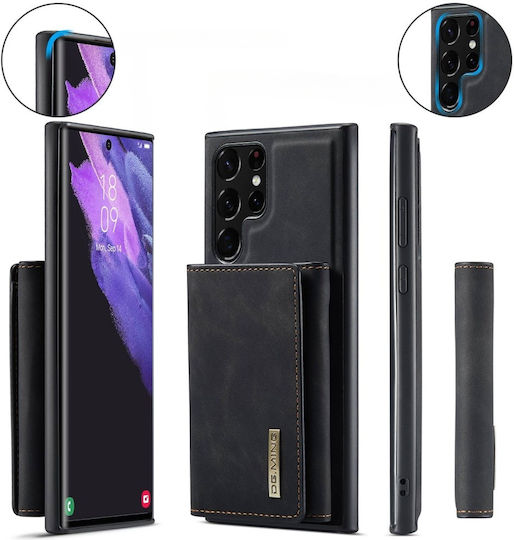 DG.MING Wallet Δερματίνης / Σιλικόνης / Πλαστικό Μαύρο (Galaxy S23 Ultra)