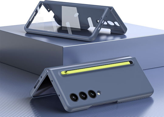 Samsung Umschlag Rückseite Kunststoff Blau (Samsung Galaxy Z Fold 4 5G)