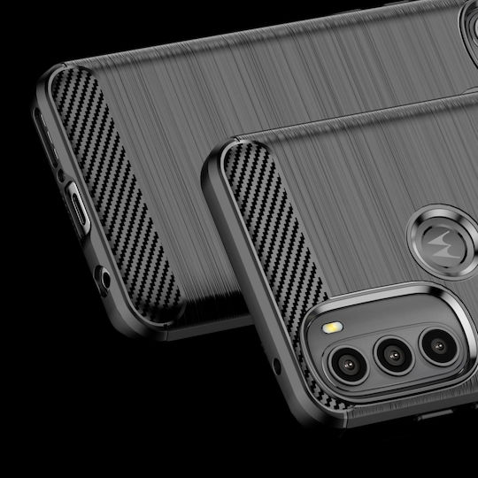 Erbord Umschlag Rückseite Kunststoff / Silikon Schwarz (Moto G71 5G)