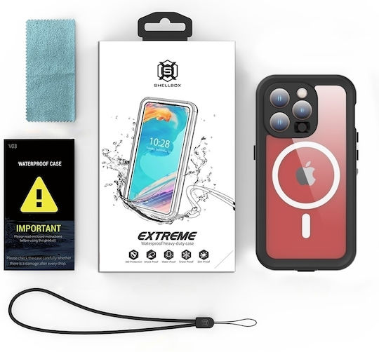 Shellbox Back Cover 2mm Αδιάβροχο Μαύρο (iPhone 15 Pro)