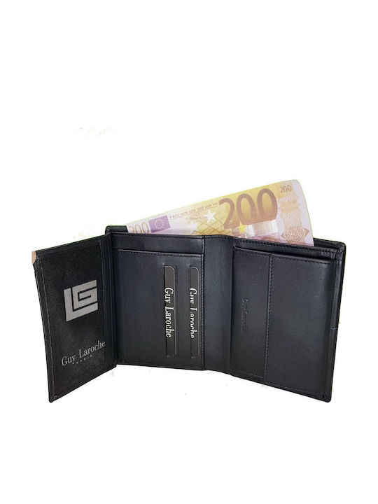 Leather Men's Wallet Coins with RFID Black
