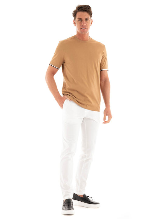 Hugo Boss Pantaloni pentru bărbați Elastice cu Croială Slim white