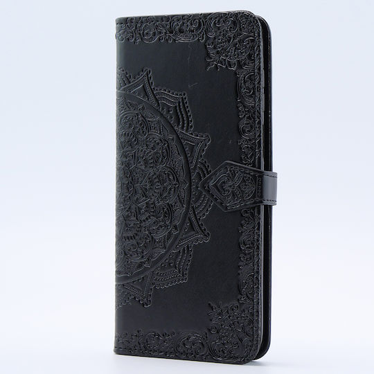 Motorola Buchen Sie Synthetisches Leder / Kunststoff / Silikon Schwarz (Motorola Moto G54 5G)