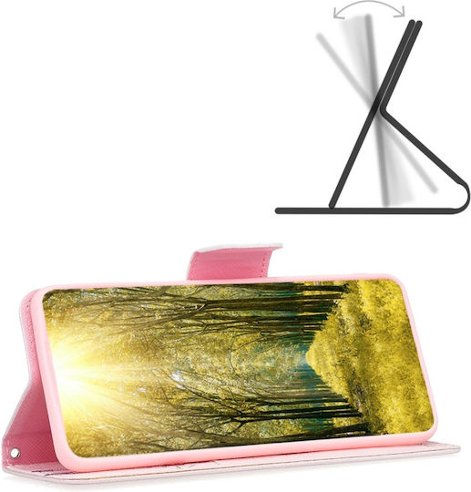 Motorola Brieftasche Synthetisches Leder Rosa (Motorola Moto G54 5G)