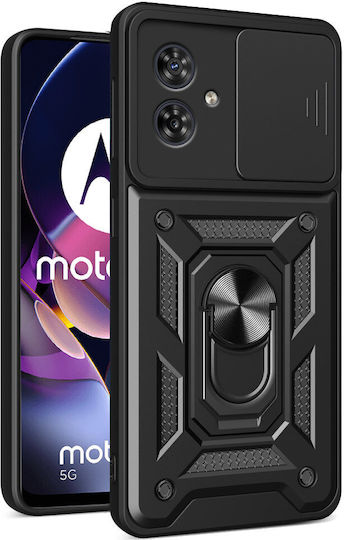 Motorola Umschlag Rückseite Metallisch Schwarz (Motorola Moto G54 5G)