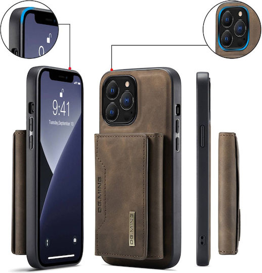 DG.MING Wallet Δερματίνης / Σιλικόνης / Πλαστικό Καφέ (iPhone 14 ProXiaomi 14 Pro)