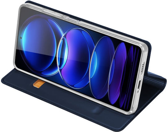 Dux Ducis Skinpro Book Σιλικόνης / Δερμάτινο 2mm Navy Μπλε (Redmi Note 12 Pro+)