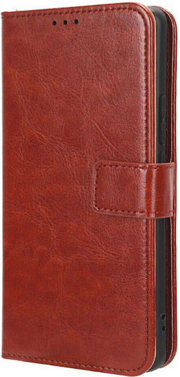 Crazy Horse Brieftasche Synthetisches Leder / Kunststoff / Silikon Braun (Realme 11 Pro / 11 Pro+)