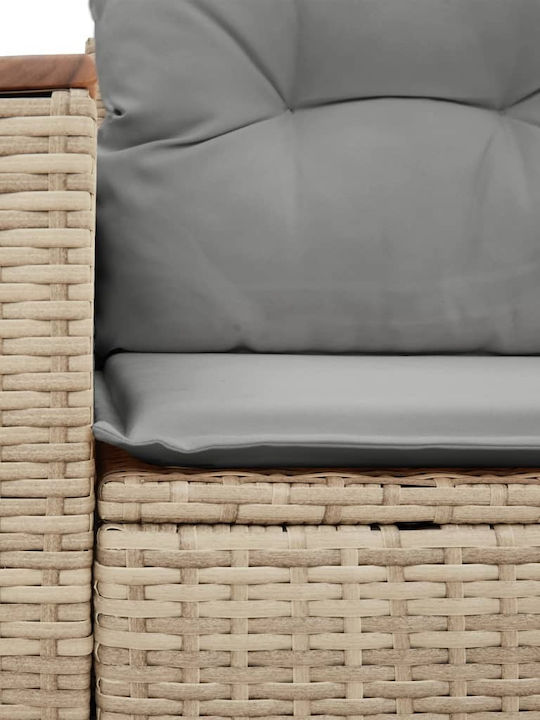 Canapea cu două locuri Exterior Rattan cu Perne 124x55cm