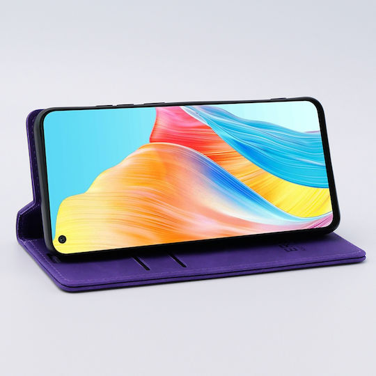 Erbord Wallet Piele artificială / Plastic / Silicon Violet (Oppo A78 4G)