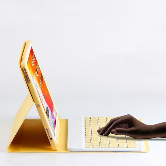 Flip Cover with Keyboard English US Yellow for iPad 2019/2020/2021 10.2''