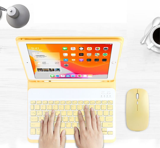 Flip Cover with Keyboard English US Yellow for iPad 2019/2020/2021 10.2''