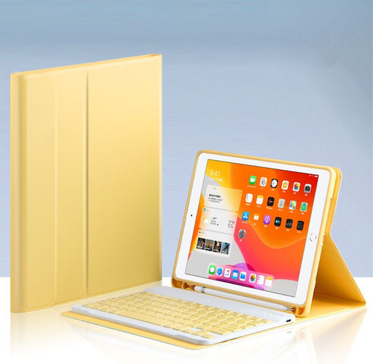 Flip Cover with Keyboard English US Yellow for iPad 2019/2020/2021 10.2''