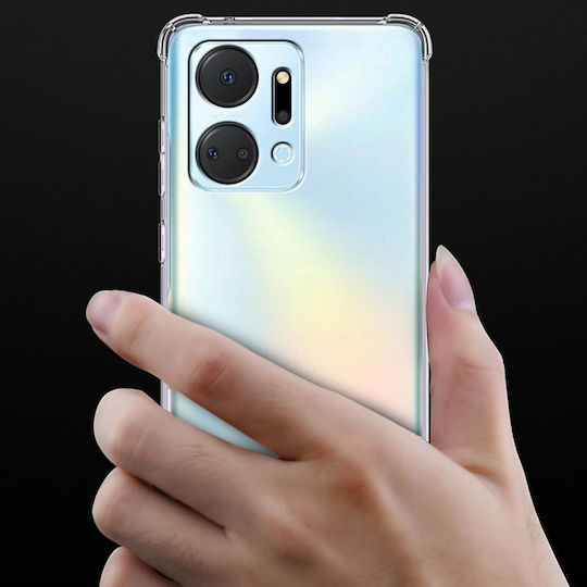 Erbord Umschlag Rückseite Silikon Transparent (Honor X7a)