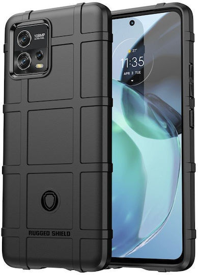 Erbord Umschlag Rückseite Silikon Schwarz (Moto G72)