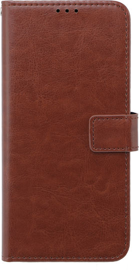Crazy Horse Brieftasche Synthetisches Leder / Kunststoff / Silikon Braun (Oppo A38 4G)