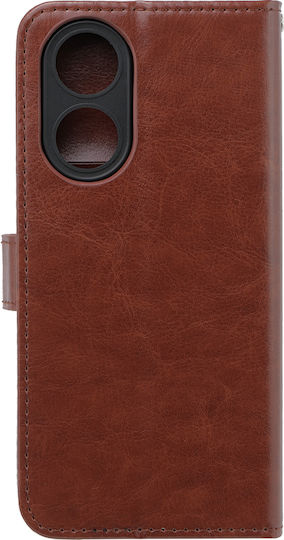 Crazy Horse Brieftasche Synthetisches Leder / Kunststoff / Silikon Braun (Oppo A38 4G)