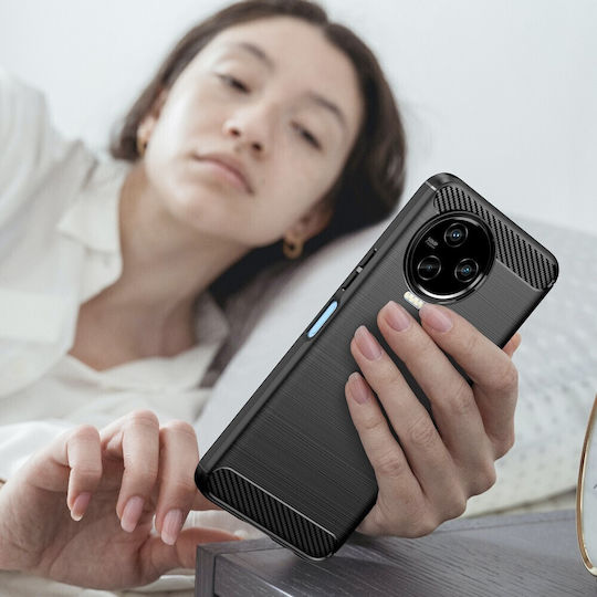 Infinix Back Cover Πλαστικό / Σιλικόνης Μαύρο (Infinix Note 12 2023, Karbon)