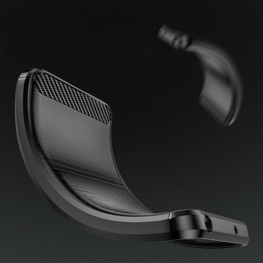 Infinix Back Cover Πλαστικό / Σιλικόνης Μαύρο (Infinix Note 12 2023, Karbon)
