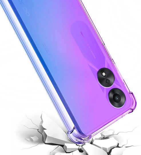 Oppo Gradient Dropproof Back Cover Πλαστικό / Σιλικόνης Μωβ (Oppo A78 4G)