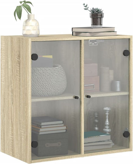 Hanging Living Room Cabinet Made of Oak Particle Board 68x37x68.5cm