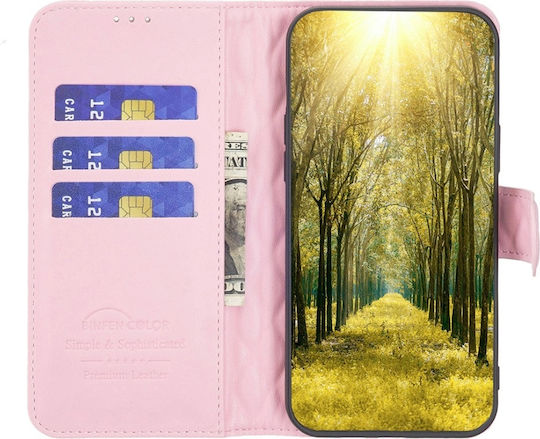 Binfen Diamond Lattice Wallet Δερματίνης Ροζ (Infinix Hot 30, BINFEN Wallet)