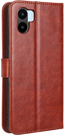 Crazy Horse Wallet Δερματίνης / Πλαστικό / Σιλικόνης Καφέ (Redmi A1 / A2)