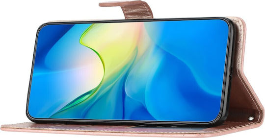 Binfen Diamond Lattice Wallet Δερματίνης Ροζ Χρυσό (Oppo A38 4G)