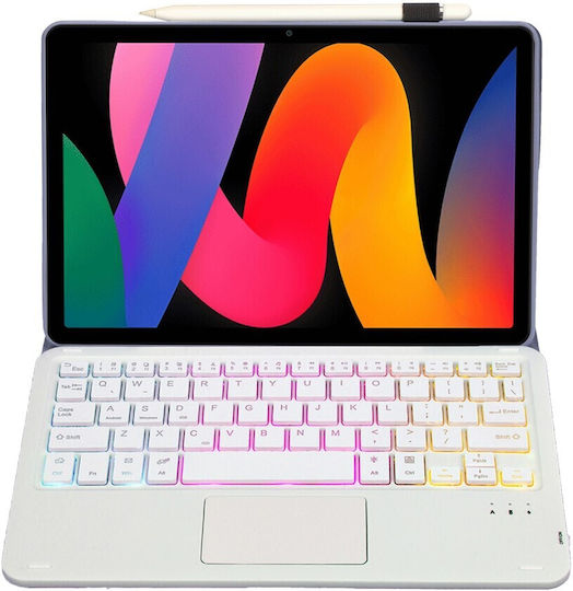 Flip Cover με Πληκτρολόγιο στα Αγγλικά US Μωβ (Xiaomi Redmi Pad SE)