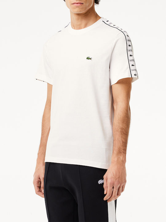 Lacoste Bluza Bărbătească cu Mânecă Scurtă White