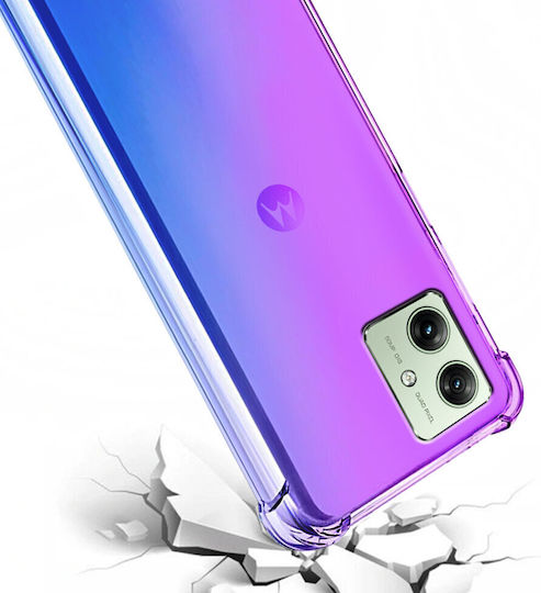 Motorola Gradient Dropproof Back Cover Plastic / Silicon Violet (Motorola Moto G54 5G)