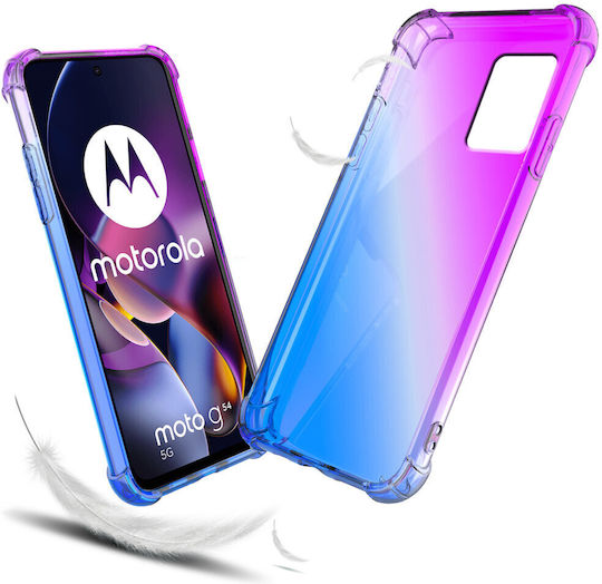 Motorola Gradient Dropproof Back Cover Plastic / Silicon Violet (Motorola Moto G54 5G)