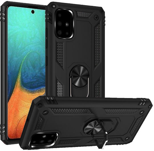 Erbord Umschlag Rückseite Metallisch Schwarz (Galaxy A51)