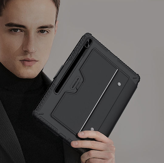 Nillkin Bumper Flip Cover με Πληκτρολόγιο στα Αγγλικά US Μαύρη (Galaxy Tab S8+, Tab S7, Tab S7 FE)