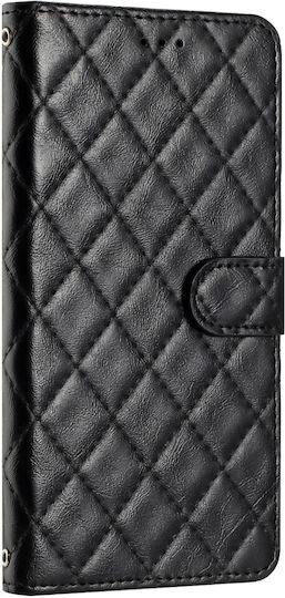 Binfen Diamond Lattice Wallet Δερματίνης Μαύρο (Oppo A38 4G)