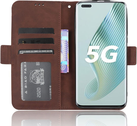 Honor Book Δερματίνης / Πλαστικό / Σιλικόνης Καφέ (Realme 5 Pro)