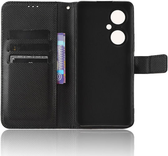 Smart Wallet Δερματίνης Μαύρο (Huawei Nova 11i)