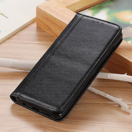Wallet Piele / Silicon Negru (Xperia 10 V)