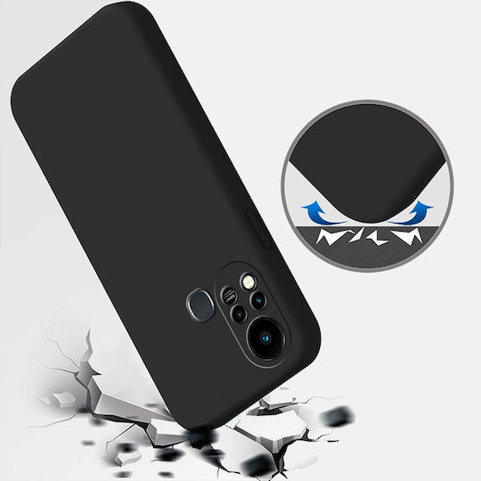 Infinix Umschlag Rückseite Silikon Schwarz (Infinix Hot 11s)