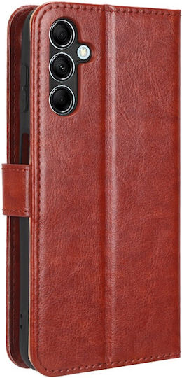 Crazy Horse Wallet Δερματίνης / Πλαστικό / Σιλικόνης Καφέ (Samsung Galaxy M34)