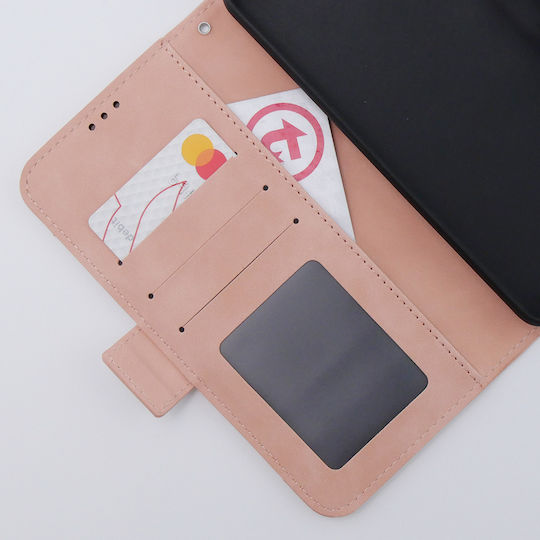 Motorola Book Δερματίνης / Πλαστικό / Σιλικόνης Ροζ (Motorola Moto G54 5G)