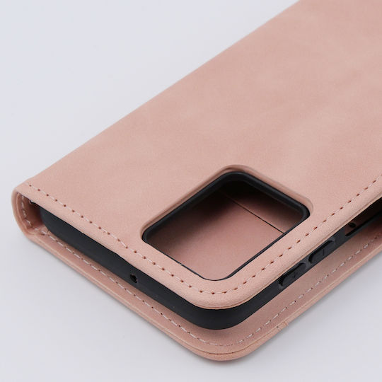 Motorola Book Δερματίνης / Πλαστικό / Σιλικόνης Ροζ (Motorola Moto G54 5G)